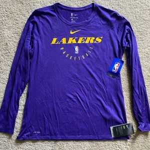 New Nike Dri-Fit Lakers Long Sleeve